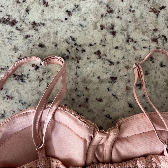 Rue21 Mauve Pink Lace Dress Size XXS Women’s Juniors 12-16 Adjustable Mini - Picture 4 of 7